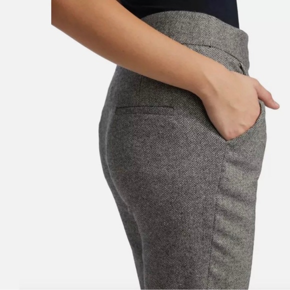 Veronica Beard Frazier joggers, black/ white herringbone. - Picture 2 of 7